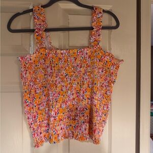 Colorful Smocked Women's Top